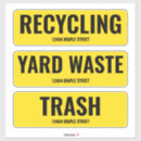 Recherche de poubelles autocollants Jaune