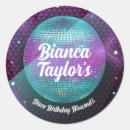 Recherche de anniversaire disco autocollants Violet