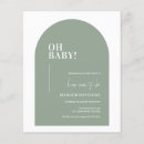 Recherche de célébration du bébé invitations Vert