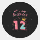 Recherche de douze autocollants 12e anniversaire
