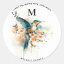 Recherche de oiseau rose autocollants Monogramme