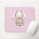Recherche de lapin mignon tapis souris Rose