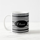 Recherche de zigzag noir et blanc tasses Motif