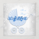 Recherche de snow baby shower invitations Bleu