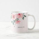 Recherche de belle fleur rose tasses Aquarelle