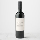 Recherche de mariage vin étiquettes Minimaliste