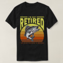 Recherche de pêcheur humoristique tshirts Retraite