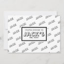 Recherche de nourrissons invitations Noir et blanc