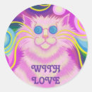 Recherche de chat psychédélique autocollants Mignon