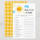 Recherche de baby shower word scramble Voici le soleil