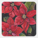 Recherche de poinsettia rouge autocollants Pointe