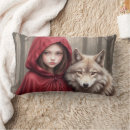Recherche de loup de enfant coussins Petite circonscription rouge