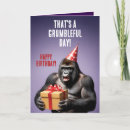 Recherche de gorille drôle vœux cartes Primate