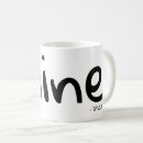 Recherche de nom dessus tasses Noir et blanc