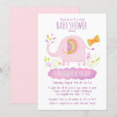 Recherche de elephant baby shower fille invitations Mignon