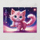 Recherche de chaton rose cartes postales Yeux bleus