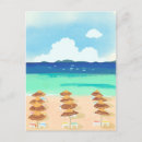 Recherche de vacances plage cartes postales Aquarelle