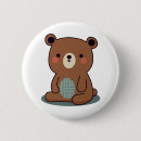 Recherche de ours brun badges Dessin animé