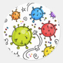 Zoek naar besmettingen stickers Virus