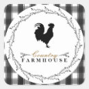 Recherche de coq noir autocollants Rustique