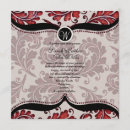 Recherche de damassé rouge invitations Partie