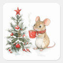 Zoek naar leuke muizen stickers Kerstmis