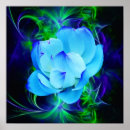 Recherche de fleur de lotus bleu posters Floral
