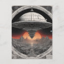 Recherche de vaisseau spatial cartes postales Science fiction