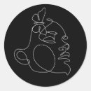 Recherche de visage abstrait autocollants Femme