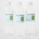 Recherche de anniversaire vert bouteilles eau étiquettes Bleu