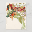 Recherche de peinture de mucha cartes postales Dame