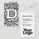 Recherche de monogramme floral cartes visite Monogrammé