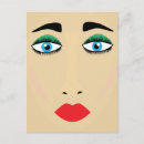 Recherche de visage femme cartes postales Maquillage