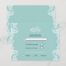 Recherche de bleu turquoise turquoise blanc invitations Élégant