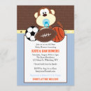Recherche de soccer baby shower invitations Bleu