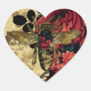 Recherche de coeur gothique autocollants Rouge