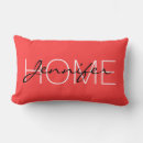 Recherche de rouge de corail coussins Monogramme