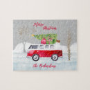Recherche de camion rouge puzzles Neige