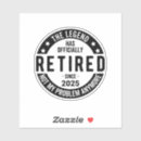 Recherche de pension autocollants Parti de retraite