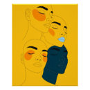 Recherche de visage abstrait posters Moderne