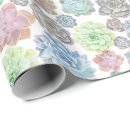 Recherche de succulents papier cadeau En pastel