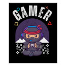 Recherche de jeux vidéo posters Joueur drôle
