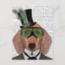 Recherche de dachshund cartes postales Feuille à fleurs
