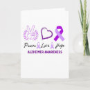 Recherche de ruban pourpre vœux cartes Alzheimers