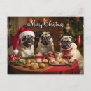 Recherche de carlin noël cartes postales Chapeau santa