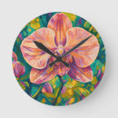 Recherche de fleurs colorées horloges Moderne