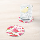 Recherche de motif tranches pasteque dessous de verres Aquarelle