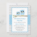 Recherche de owl baby shower invitations Chevron