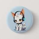 Recherche de conception drôle de chat badges Chaton