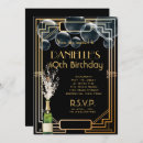 Recherche de gatsby anniversaire invitations Géométrique